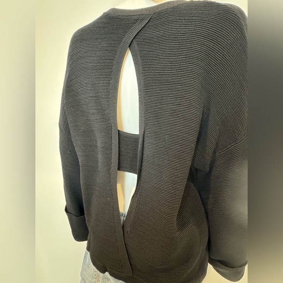 Black Ribbed Sweater - Picture 3 of 4